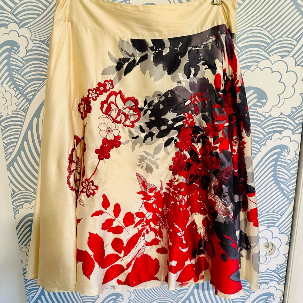 Monsoon Silk and embroidered A-Line Knee-Length Skirt for Cocktail